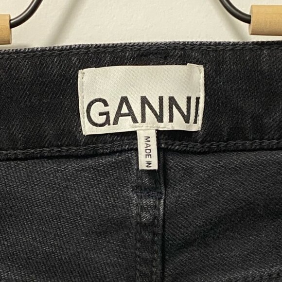 Ganni Cropped Black Jeans — Size 26W x 32L - Picture 10 of 13